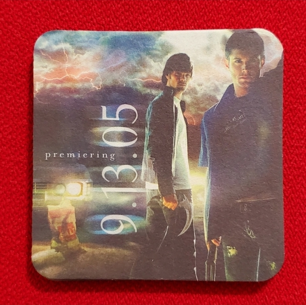 SUPERNATURAL Sam and Dean Winchester coasters dated limited Edition HTF 2005